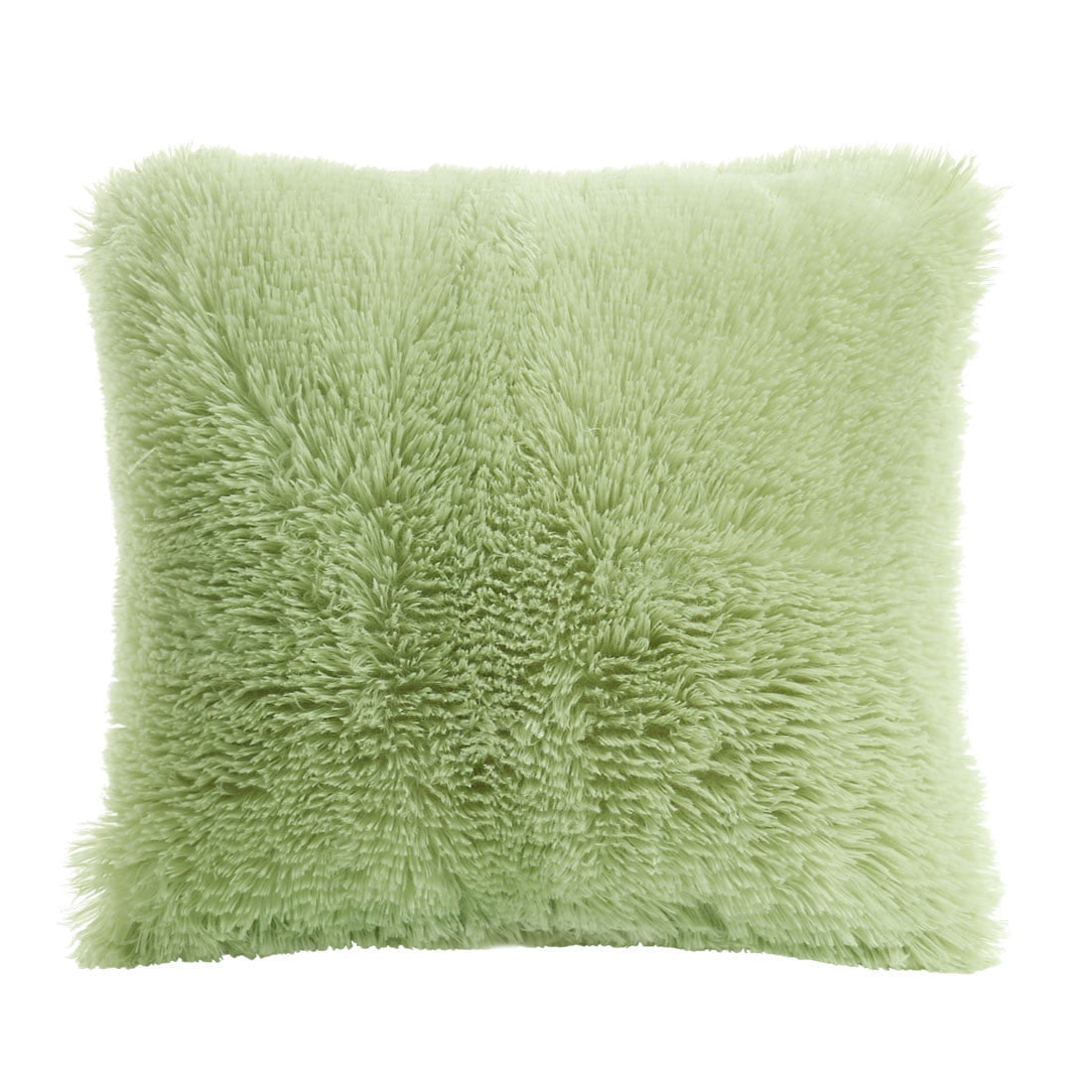 green fluffy pillow