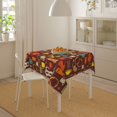 thumbnail image 4 of Wukai Retro Coffee Waterproof Tablecloth for Kitchen Dining, Fits Square Tables for 2-4 Seats -60"x60", 4 of 7