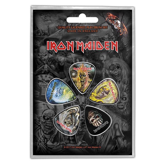 Iron Maiden - Púa The Faces of Eddie - Pack de 5 (Multicolor)