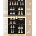 thumbnail image 6 of Brown Shoe Rack,Wooden Shoe Organizer Storage with Adjustable Shelfs for Entryway&Living Room, 6 of 6