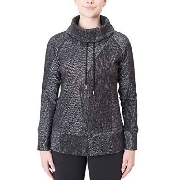 Kirkland Signature Ladies' Jacquard Pullover Women's Sweatshirt (Black, Small)