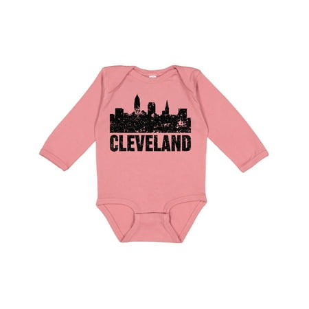 

Inktastic Cleveland Skyline Grunge Boys or Girls Long Sleeve Baby Bodysuit