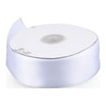 thumbnail image 1 of White Polyester Ribbon for Gift Wrapping Crafts 5cm Wide by 100 Yard Set of 2, 1 of 5