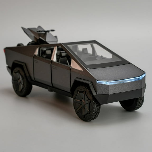 1:32 Tesla Pickup Truck Toy Cars, Diecast Pull Back Model Cars, Collection Vehicles, Kids Toy for Aged 3 and up, Gift Gray