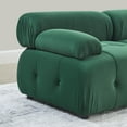 thumbnail image 3 of Williamspace Velvet L Shaped Modular Sofa with Reversible Ottoman, Green, 3 of 8