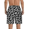 thumbnail image 3 of Yiaed Black Leopard Print Men's Swim Trunks with Lining Quick Dry Sports Shorts Beach Shorts Boardshorts-X-Large, 3 of 5