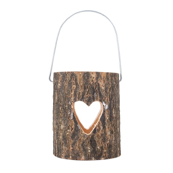 Heart Wooden Tea Light Candle Holder, Rustic Holiday Table Centerpiece, Handmade Plywood Love Shape for Wedding Anniversary Home Party Romantic Decor, 1 Pc Wooden Candlestick