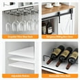 thumbnail image 6 of Juiluna Farmhouse Coffee Bar Cabinet with Sliding Barn Door, 70" Tall Buffet Cabinet with Storage Shelves, Liquor Cabinet with Wine and Glasses Rack,Sideboard Cupboard for Kitchen,Dining Room, White, 6 of 8