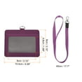 thumbnail image 2 of Uxcell 10.4cm Horizontal Badge Holder PU Leather ID Holder Detachable with 2 Slots and Neck Lanyard Purple, 2 of 6