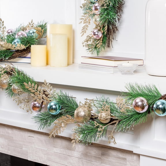 Season to Sparkle Garland Artificial with Ornaments, 72" H