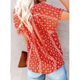 thumbnail image 4 of Blusa estampada con cuello en V, blusa estampada con botones para mujer, blusa estampada con botones para mujer, blusa con botones para mujer, diseño elevado, 4 of 6