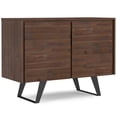 thumbnail image 6 of Simpli Home Lowry Solid Acacia 40 inch Storage Cabinet in Distressed Charcoal Brown (Set of 2), 6 of 13