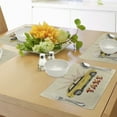 thumbnail image 4 of Ambesonne Retro Place Mats Set of 4, Pop Art Taxi Cab Vintage, Standard Size, Beige Yellow Ruby, 4 of 6