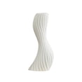 thumbnail image 3 of Jarrón ondulado con forma de flor curvada, soporte para flores, decoración sencilla para mesa. Blanco M, 3 of 9