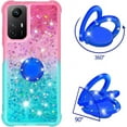thumbnail image 3 of Slim Fit Phone Case for Redmi Note 12s, Bling Shiny Quicksand Effect TPU Bumper Case with Four Corners Heavy Anti-Fall Protection Case for Redmi Note 12s,Pink Blue, 3 of 14