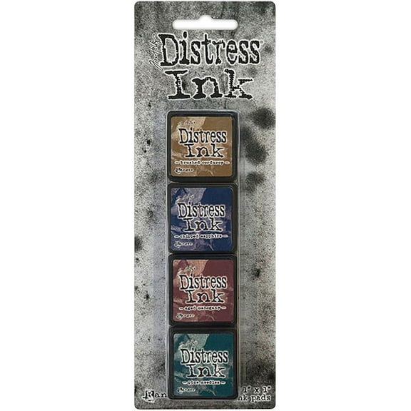 Tim Holtz Distress Mini Ink Pads 4/Pkg-Kit 12