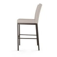 thumbnail image 3 of Amisco Perry Plus 26 In. Counter Stool - Cream Faux Leather / Dark Brown Metal, 3 of 9