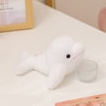 thumbnail image 1 of 18cm Beluga Whale Plush Toy Table Companion Doll, 1 of 2
