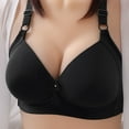 thumbnail image 2 of MIUOWANP Women's Bras Push Up Oversized Non-wired Bra Glossy Push-up Three-breasted Underwear Bra,Black 100, 2 of 3