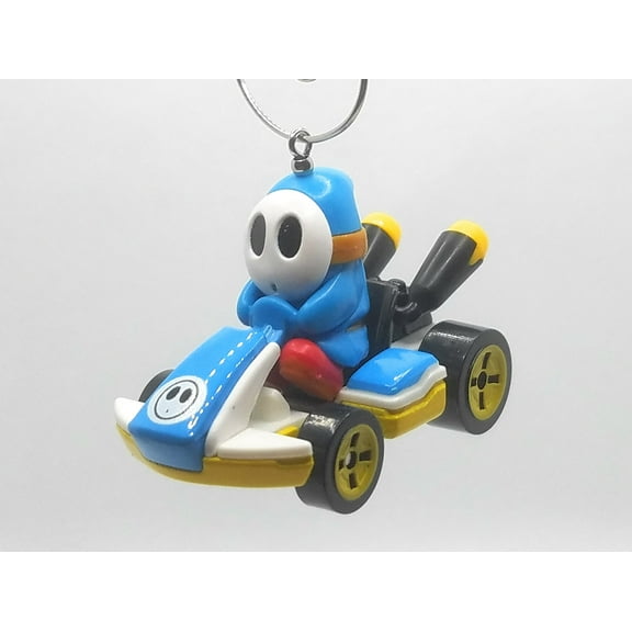 Christmas Ornament for Mario Kart Blue Shy Guy Standard Cart Blue White Yellow
