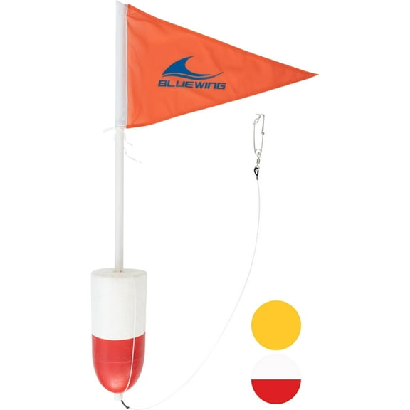 BLUEWING Swordfish Buoy Daytime Deep Drop Buoy Tuna Buoy Shark Buoy 1pc Buoy Float Flag with Long Line Clip for Swordfish Fishing, Red 5 * 10inch