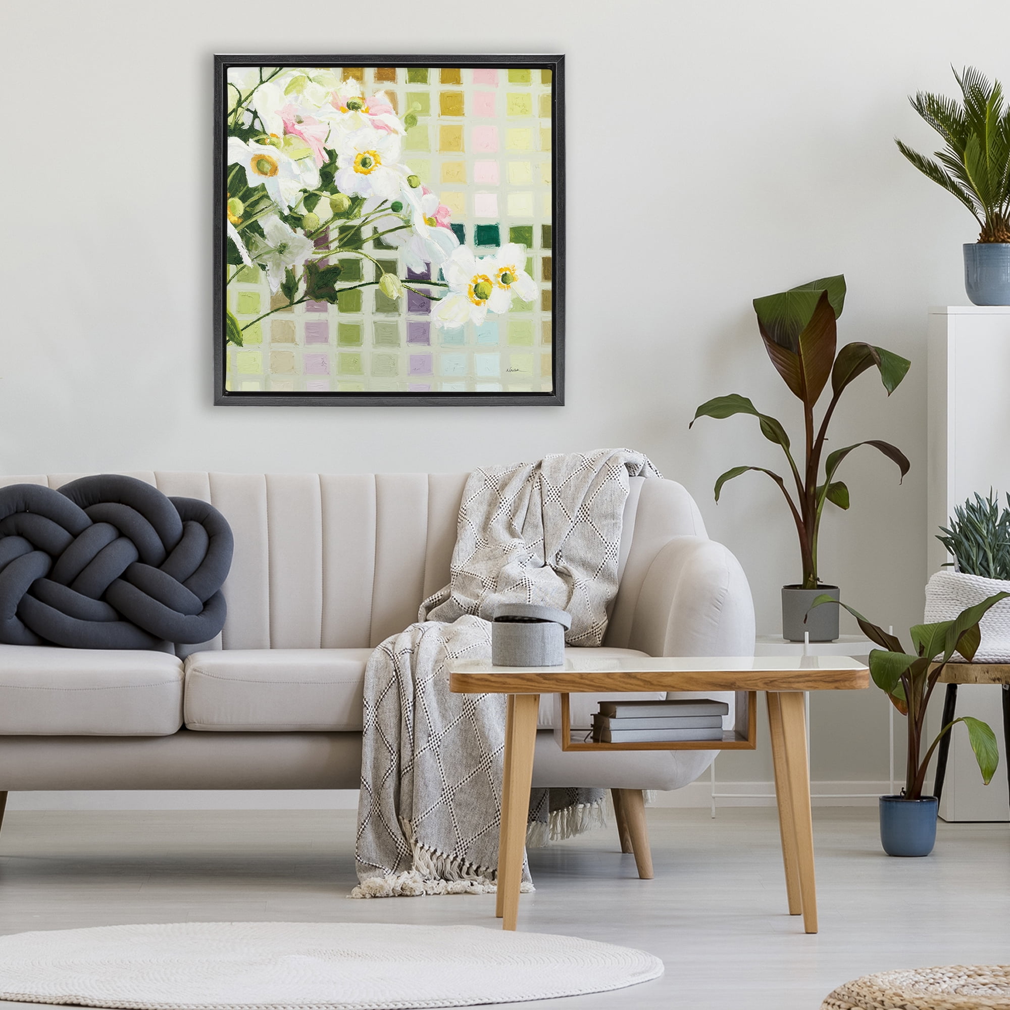 Stupell Industries Color Chart Daffodils Black Framed Floater Canvas Wall Art, design by Shirley Novak