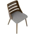 thumbnail image 6 of LumiSource Walnut Wood, Grey Fabric Trevi Chair, 6 of 10