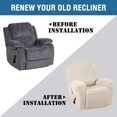 thumbnail image 3 of Super Stretch Sofa Slipcovers Recliner Slipcovers Recliner Chair Slipcovers Fitted Shape Standard/Oversized Power Lift Recliner Slipcovers, Soft and Thick Jacquard Feature, Natural Color, 1 Pack, 3 of 5