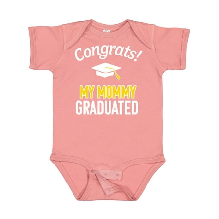

Inktastic Congrats! My Mommy Graduated with Cap Gift Baby Boy or Baby Girl Bodysuit