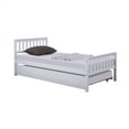 thumbnail image 3 of Twin Bed with Trundle, Platform Bed Frame with Headboard & Footboard, Solid Wood Kids Platform Twin Bed Frame Space Saving Furniture, Twin Daybed for Bedroom Small Living Space, Grey, 3 of 7