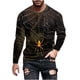 thumbnail image 2 of Blusas y camisas de manga larga con cuello redondo para hombre, blusas casuales de cuello redondo y manga larga, camisetas estampadas, blusas para hombre, 2 of 5