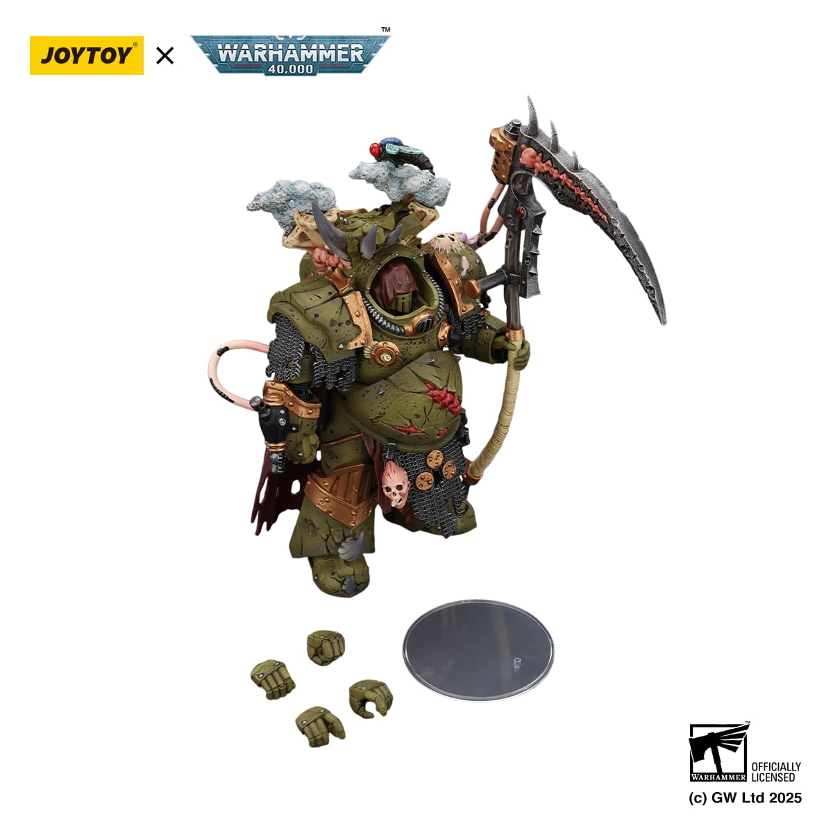 [IN STOCK] JOYTOY Warhammer 40K 1/18 Action Figures Death Guard Deathshroud Terminator 1 with Manreaper and Plaguespurter Gauntlet
