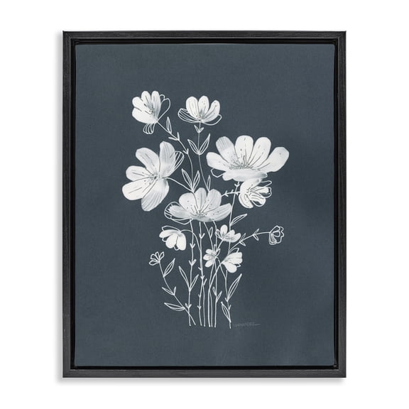 Stupell Industries Contemporary Black Floating Frame Canvas Art, 17 x 21, by Leeza Hernandez
