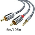 thumbnail image 4 of Essager 3.5mm to RCA Braided Cable Splitter Cord TV ;3.5mm audio Computer Amplifier Audio Adapter Cable, 5 Meter, 4 of 9