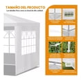 thumbnail image 4 of Toldo Carpa Gazebo Pergola Blanco 6x3 M Orfeld ZYP1SS 6x3 para Jardin Fiesta Negocios, 4 of 6