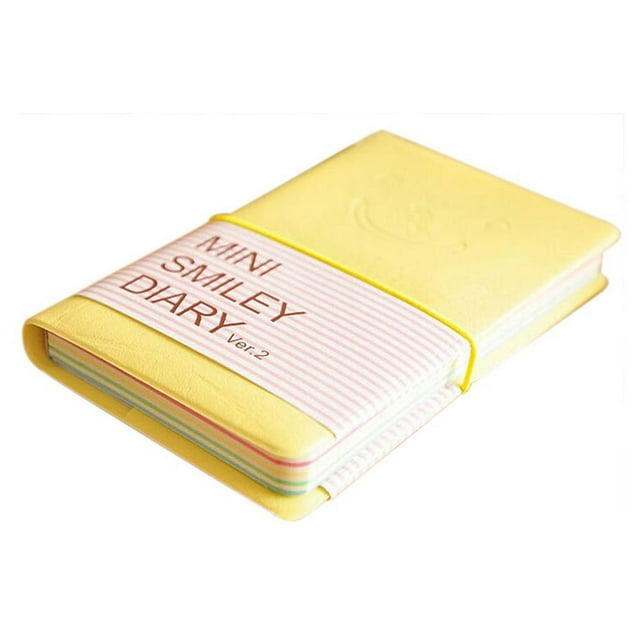 EeaseCA Cahier en Cuir PU avec Pages Colorées Bloc-Notes avec Papier Coloré Format Moyen (Jaune)