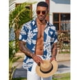 thumbnail image 3 of COOFANDY Men's Hawaiian Shirt Summer Beach Casual Short Sleeve Button Down Shirts Printed Clothing, 3 of 6