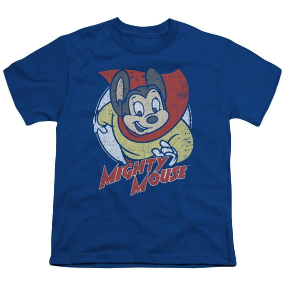 Mighty Mouse - Mighty Circle - Youth Short Sleeve Shirt - X-Large
