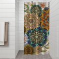 thumbnail image 2 of Vintage Pioneer Flower Collage Shower Curtain 36"x72" ,Bathroom Decorative Shower Curtains Set with 12 Hooks,Modern Waterproof Washable Shower Curtain, 2 of 6