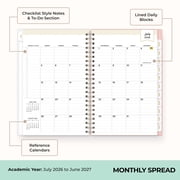 Blue Sky Day Designer 2026-2027 Weekly and Monthly Academic Year Planner Calendar, July 2026 - June 2027, 5 x 8, Flexible Cover, Wirebound, Storage Pocket, Includes Stickers, Smitten
