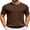 Brown, variant on Men' T-Shirts Short Sleeve Knit Sweater Shirt Casual Crewneck Ribbed Pullover Tees Basic Tops