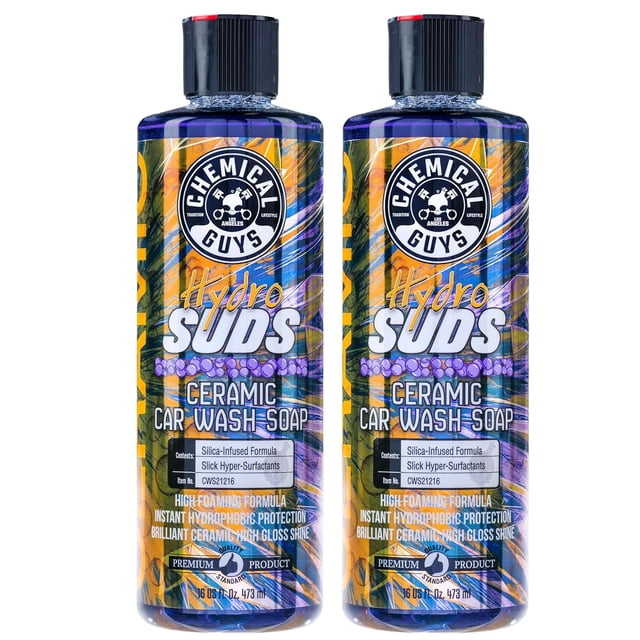 Jabón para lavar autos Chemical Guys HydroSuds Ceramic 473 ml, paquete de 2