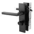 thumbnail image 2 of Cerradura de aluminio para puerta de dormitorio, cerradura de seguridad para el hogar, manija para dormitorio con llaves, tornillo negro, 2 of 14