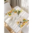 thumbnail image 5 of Yellow Sunflowers Placemats Set of 4, Daisy Bees Elegant Farmhouse Floral Placemats for Dining Table, Place Mats for Kitchen Tabletop, Waterproof Wipeable Dining Table Mats Set, 5 of 9
