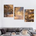 thumbnail image 4 of Modern Winter Wonderland Canvas Art - Snowy Forest Christmas Wall Decor with Wooden Frame, Perfect for Living Room &amp; Bedroom, Easy Hang,Christmas Home Decor 12*16inch*3pcs, 4 of 6