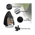 thumbnail image 5 of Funda protectora impermeable y a prueba de polvo para sillas colgantes de patio, funda negra para asiento de columpio para exteriores, 5 of 5