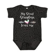 Inktastic My Great Grandma Loves Me- Heart Great Grandchild Boys or Girls Baby Bodysuit