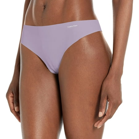 Calvin Klein Women s Invisibles Seamless Thong Panty  Purple Essence  Medium