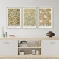 thumbnail image 4 of IDEA4WALL Framed Canvas Print Wall Art Set of 3 William Morris Floral Tapestry Vintage Pattern Nature Wilderness Geometric Modern Art Posters Calm/Relax/Cozy for Rooms - White 24"x36"x3, 4 of 5