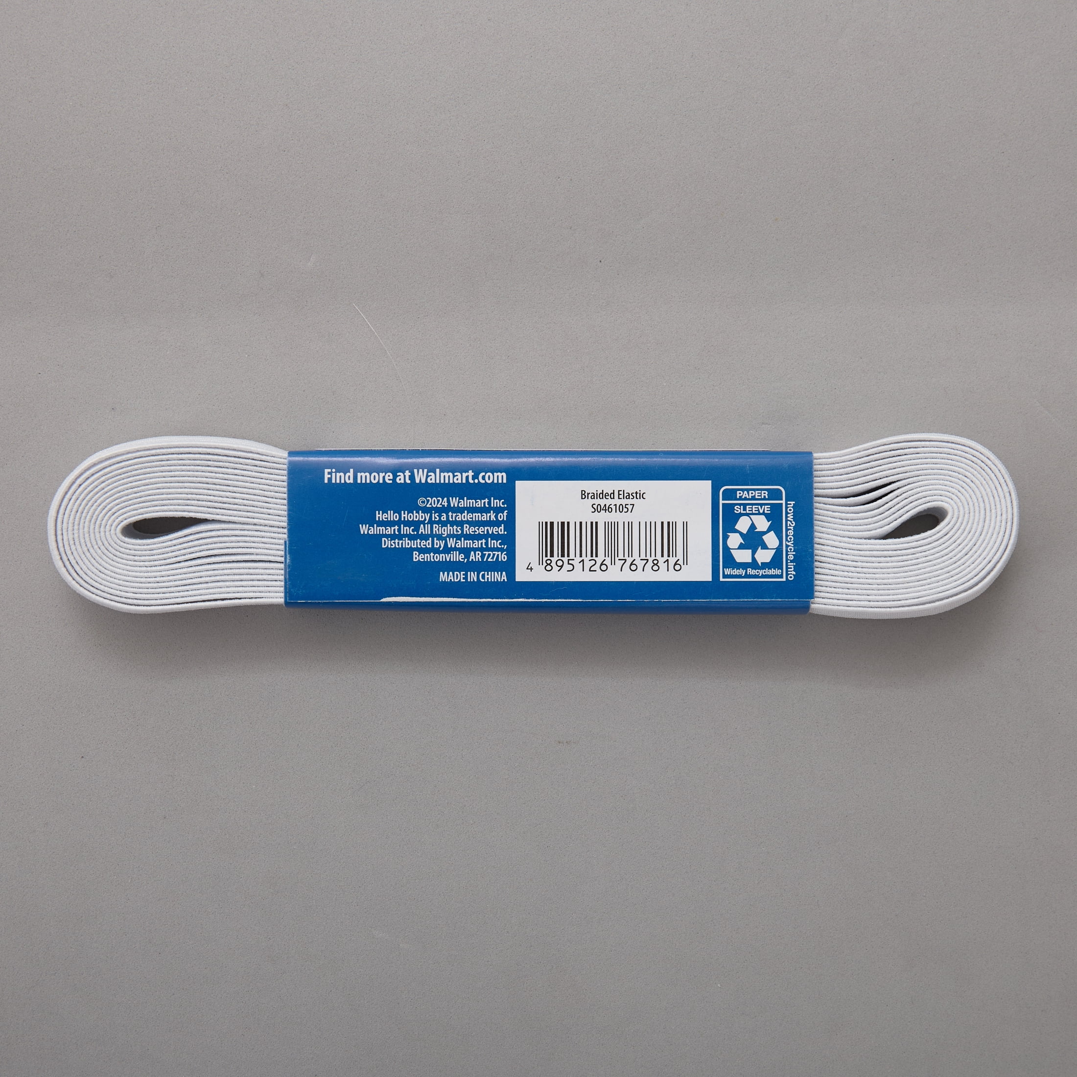(3 pack) Hello Hobby 1/2-Inch White Sewing & Craft Braid Elastic 4.5-Yard